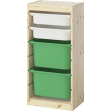 Hobiurun Saklama ünitesi, çam-beyaz-parlak yeşil, 44x30x91 cm