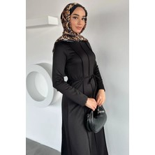 Julude Bel Bağcıklı Tesettür Dalgıç Elbise P-00018950