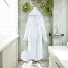 Galawarra Lorien Pamuklu Kapüşonlu Midi Boy Bornoz