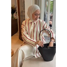 Carell Saadet Öztürk'ün Tercihi Organik Kırışık Şal Bej