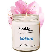 MELENERS Doğal Özel Seri Kokulu Dekoratif Kavanoz Mum 210 cc - Sakura - Ryl