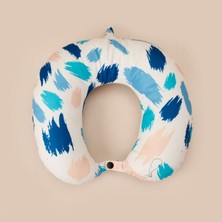 Wexta Gölge Desenli Seyahat Boyun Yastığı - Renkli - 28,5X30 cm