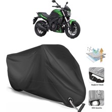CoverPlus Bajaj Dominar 400 Ug Motor Brandası Arka Çanta Uyumlu (Bağlantı, Kilit Uyumlu)-Siyah