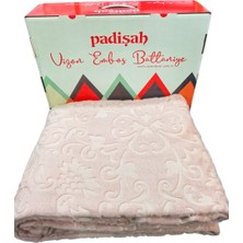 Ceyline Padişah Emboss Tek Kişilik Battaniye Pudra
