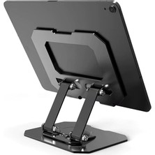 Taşınabilir Alüminyum Tablet Standı – 360° Ayarlanabilir, Katlanabilir ve Ergonomik Tablet Tutucu, Ipad, Samsung, Huawei ve Tüm 7”-13” Tabletler Için Uyumlu