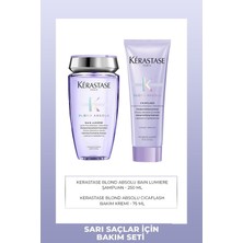 Kerastase Kérastase Blond Absolu Bain Lumiere 250 ml & Sarı Saçlar Için Parlaklık Veren Saç Bakım Kremi 75 ml