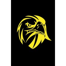Aydın Garage Kızgın Bakışlı Kartal Araba, Motorsiklet, Kask, Laptop, Cam Sticker 13X12 cm