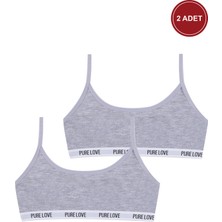 Koza İç Giyim Kız Çocuk 2'li İp Askılı Yarım Atlet