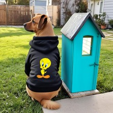 Petite Pati Kanarya Baskili Ici Polarli Köpek Kıyafeti Sweatshirt