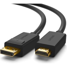 Mena Rise 4K Displayport HDMI Dönüştürücü Kablo, Siyah, 1.5 Metre