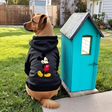Petite Pati Mickey Baskili Ici Polarli Köpek Kıyafeti Sweatshirt