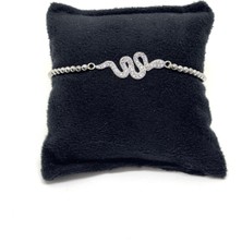 Oya Silver Işıltılı Yılan Nokta Zincir Kadın Bileklik