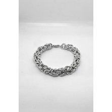 Oya Silver Kalın Kral Modeli Gümüş Bileklik 10MM