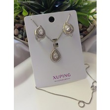 Xuping Jewelry Silver Damla Kolye Küpe Seti