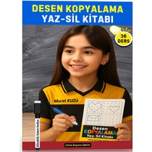 Enine Boyuna Eğitim Desen Kopyalama Yaz-Sil Kitabı (Spiralli)