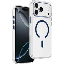 M.TK Moveteck Apple iPhone 17 Pro Max Kılıf Leke Bırakmaz Şeffaf Renkli Magsafe Halkalı Kapak