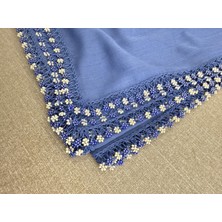 Htm Yapı Anne Eli Ile Işlenmiş Tığ Oyalı Yazma Örtü Yerli Üretim 100X100CM