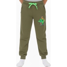 Crassi Erkek Çocuk Eşofman Altı Minecraft Baskılı 2 İplik Şardonlu