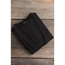 Woolen World Cepli V Yaka Battal (Büyük Boy) Düğmeli Yünlü Triko Yelek