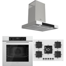 Ferre Icon Plus 75 Serisi 3lü Cam Ankastre Set (QBL63CB-SS036-D101)