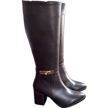 Erbilden Jeoli Kahverengi Cilt Topuklu Çizme