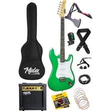 Misda Store AGE-80GR Amfili Full Elektro Gitar Seti 4/4 Yetişkin 39 Inç Green