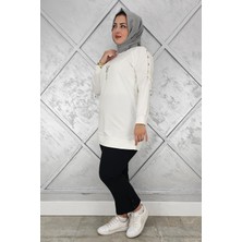 Pys Giyim Kadın Kolu Aksesuar Detaylı Tesettür Tunik