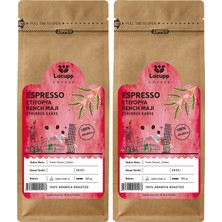 Lacupp - Etiyopya Bench Maji - Espresso Çekirdek Kahve - 500 gr x 2 Adet | 100% Arabica