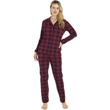 Kly Kadın Mürdüm Pijama Takımı 9209-K
