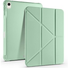 Sneezy Apple iPad Air 11'' M3 2025/M2 2024 Uyumlu Üçgen Katlanabilir Kalem Şarj Bölmeli Standlı Kılıf