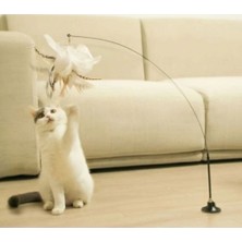 Ronanna Vantuzlu Tüylü Zilli Kedi Oyun Oltası