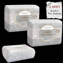 Misda Store Bitkisel Çankırı Tuz Sabunu 300-350 gr x 2 Adet Zengin Mineralli Doğal Saf Çankırı Kaya Tuzu Sabunu