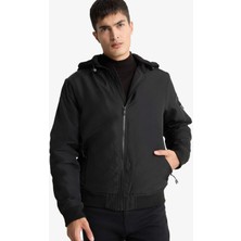 DeFacto Su İtici Regular Fit Gömlek Yaka Astarlı Fermuarlı İç Cepli Suni Deri Mont C5908AX25WN