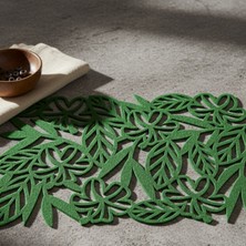 Grand Fine Art 2 Adet Keçe Amerikan Servis Dikdörtgen Supla 33X44 Cm-Yaprak Desenli Supla