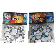 Misda Store Oynar Göz 2'li Paket, Siyah ve Renkli, Karışık Ebatlarda