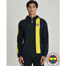 Fenerbahçe S.k. 25/26 Tribün Basic Hoodie Kapüşonlu Fermuarlı Eşofman Üstü Erkek Ceket