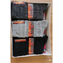 Dündar Unisex Havlu Thermal Soket Çorap; ADİKİŞSİZ/SOFT YIKAMA/KOKULU; Asorti 12'Lİ PAKET