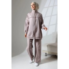 Mihran Butik Kadın Gül Kursu Mevsimlik Penye Alt Üst Spor ve Rahat Tesettür Takım