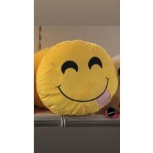 Top Rock Store Dil Çıkartan Emoji Yastık Peluş Oyuncak Büyük 35 cm
