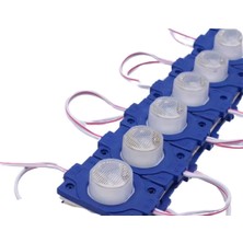 Burul 1.5W Dik Açı Mercekli Mavi Reklamcı Modül LED Parmak LED Lamba 12 Volt 20 Adet