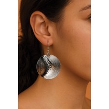 Nurdic Kadın Küpe Desenli Stilist Kancalı 3.5X5CM Yuvarlak Şeffaf Küpe Anaconda