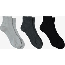 United Unıted4 Kadın Gri/antrasit/siyah 3'lü Çorap