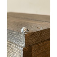 Aida Jewelss 925 Ayar Gümüş Incili Kıkırdak Helix Tragus Piercingi Gümüş Piercing