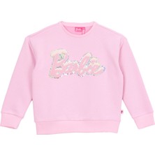 Barbie Baskılı Kız Çocuk Pembe Sweatshırt BRB5WG-SWT6605