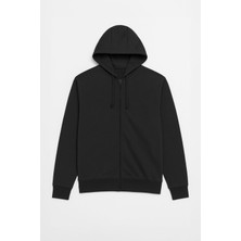 Markapia Man Erkek Fermuarlı Kapüşonlu Içi Polarlı Antrasit Sweatshirt