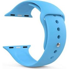 Winex 42-49MM Yeni Nesil Apple Uyumlu Akıllı Saat Kordonu Silikon Açık Mavi