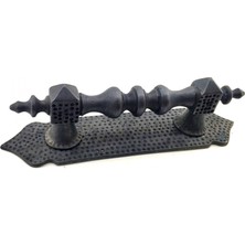 Mena Rise Antika Tarz Dekoratif Pirinç Ağır Kapı Çekme Kolu - 280X65 Mm, Oksit ( Lisinya )