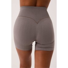 Cervus Aura Spor Şort Yüksek Bel Esnek Şekillendirici ve Toparlayıcı Seamless Tayt Kısa Şort