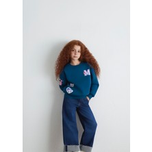 Mavi Hello Kitty Baskılı Lacivert Sweatshirt 7S10164-89110