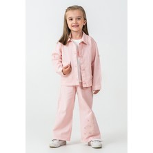 Kinderos Incili Çiçek Nakışlı Kız Çocuk 3\'lü Takım - 26K 6367